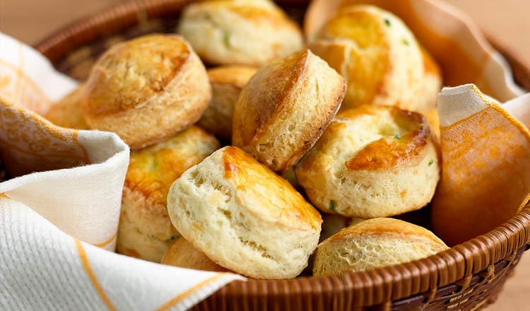 Jalapeño Biscuits in a basket