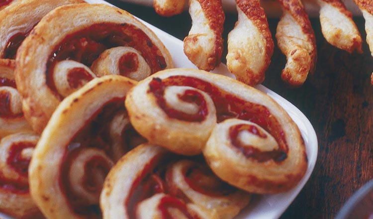 Palmier with prosciutto
