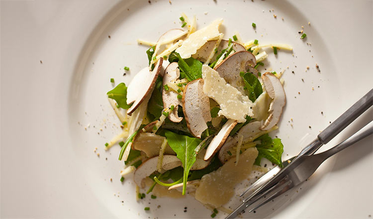 Raw Porcini Salad with Parmigiano-Reggiano