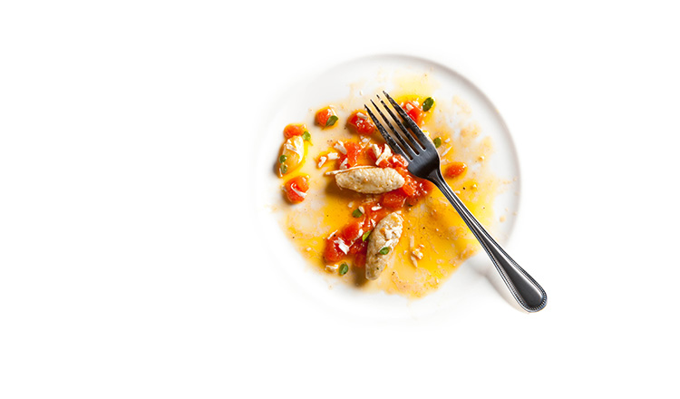 Eggplant Gnocchi with Fresh Tomato Sauce and Ricotta Salata