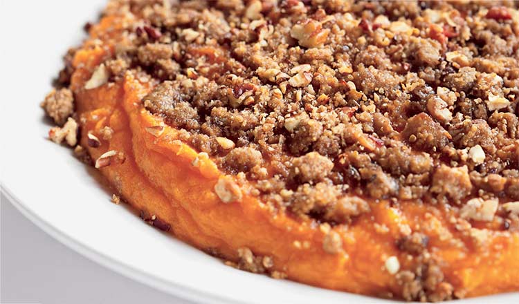 Sweet Potato Mash with Pecan Crumbles