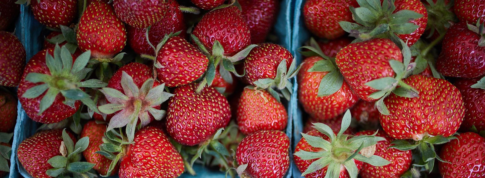 strawberries at farmers' market