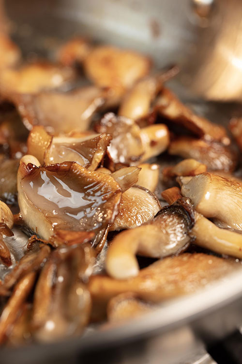 Cooked mushrooms