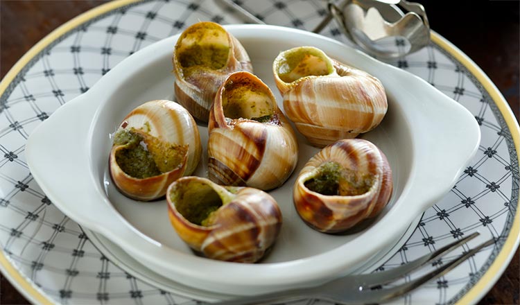 Gros Escargots de Bourgogne (Fat Burgundian Snails in Garlic and Parsley Butter)