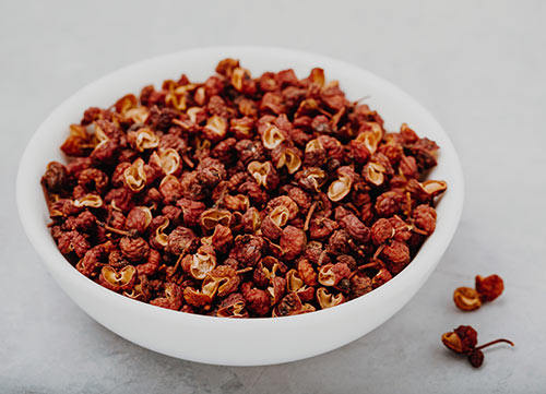 Szechuan peppercorns in a bowl