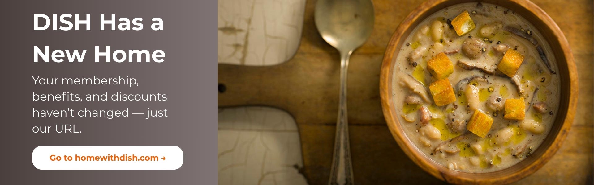 Bowl of hearty soup on a table.