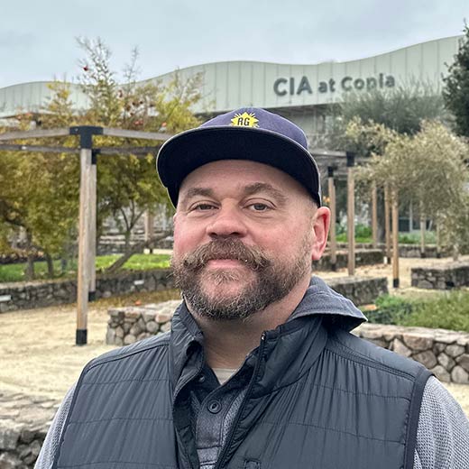 Culinary Gardner Casey Kimmel at CIA at Copia in Napa, CA.