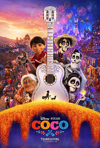 Coco movie poster for Flavors of Film Series.